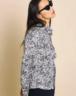 Blouse Celia Nervous Print Black