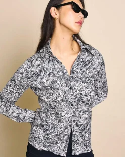 Blouse Celia Nervous Print Black