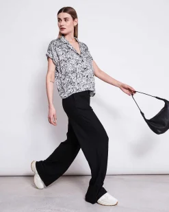 Blouse Tierra Nervous Print Black