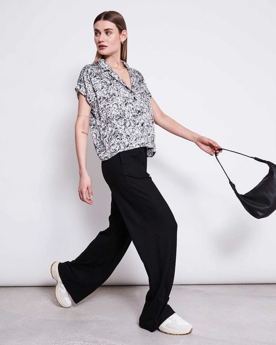 Blouse Tierra Nervous Print Black
