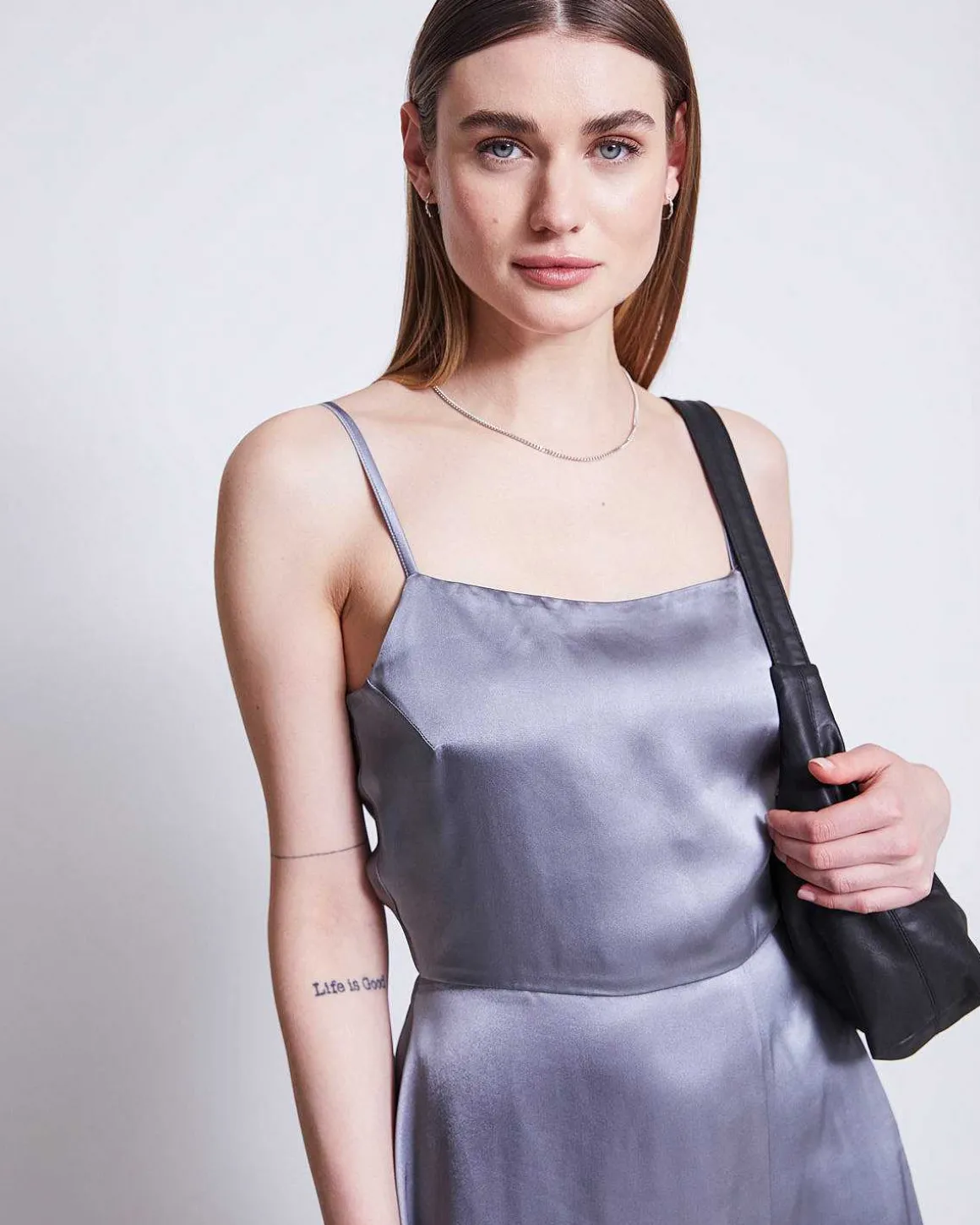 Bow Dress Ellara Blue Silver