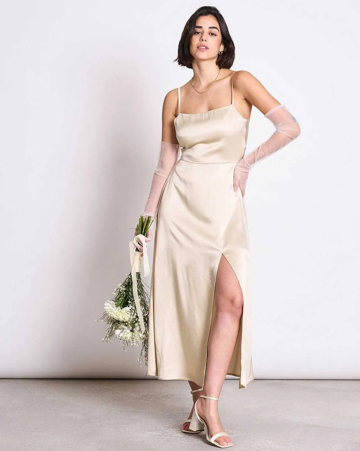 Bow Dress Ellara Ivory