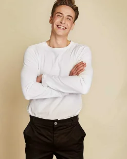 Brushed Longsleeve Boy Soft White For Men