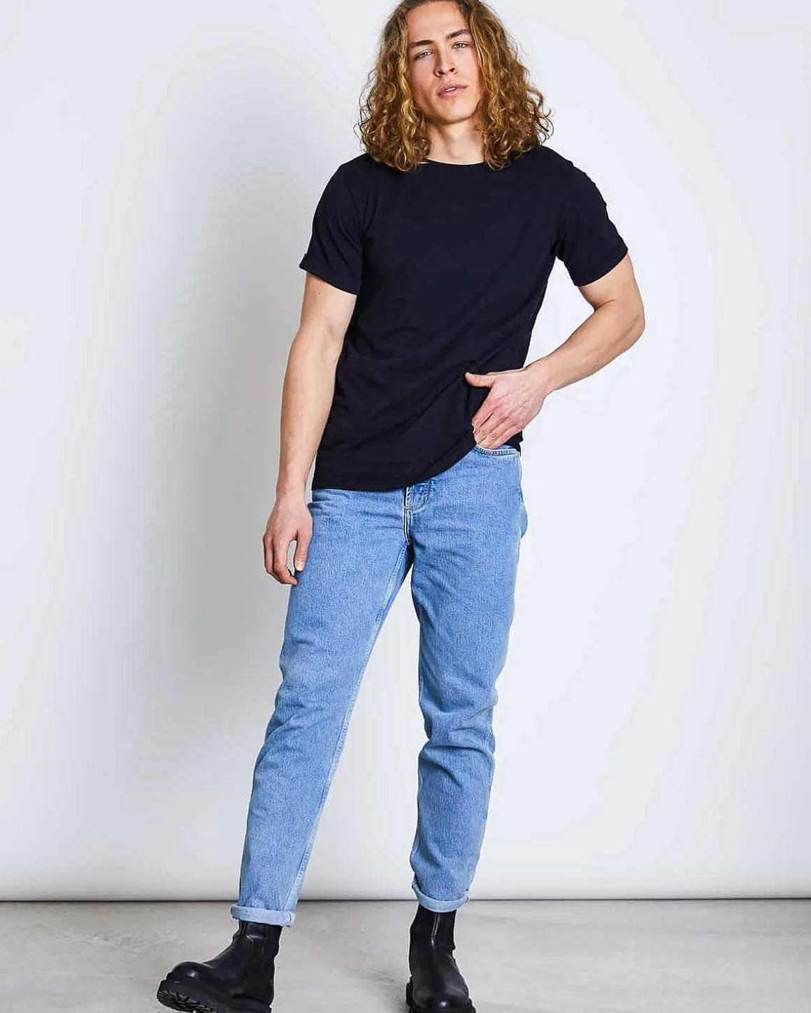 Brushed T-Shirt Boy Black For Men