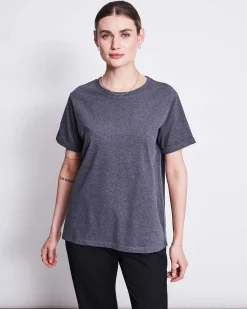 Brushed T-Shirt Boy Dark Grey Gots