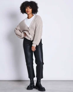 Chunky Cardigan Lena Ivory Gots
