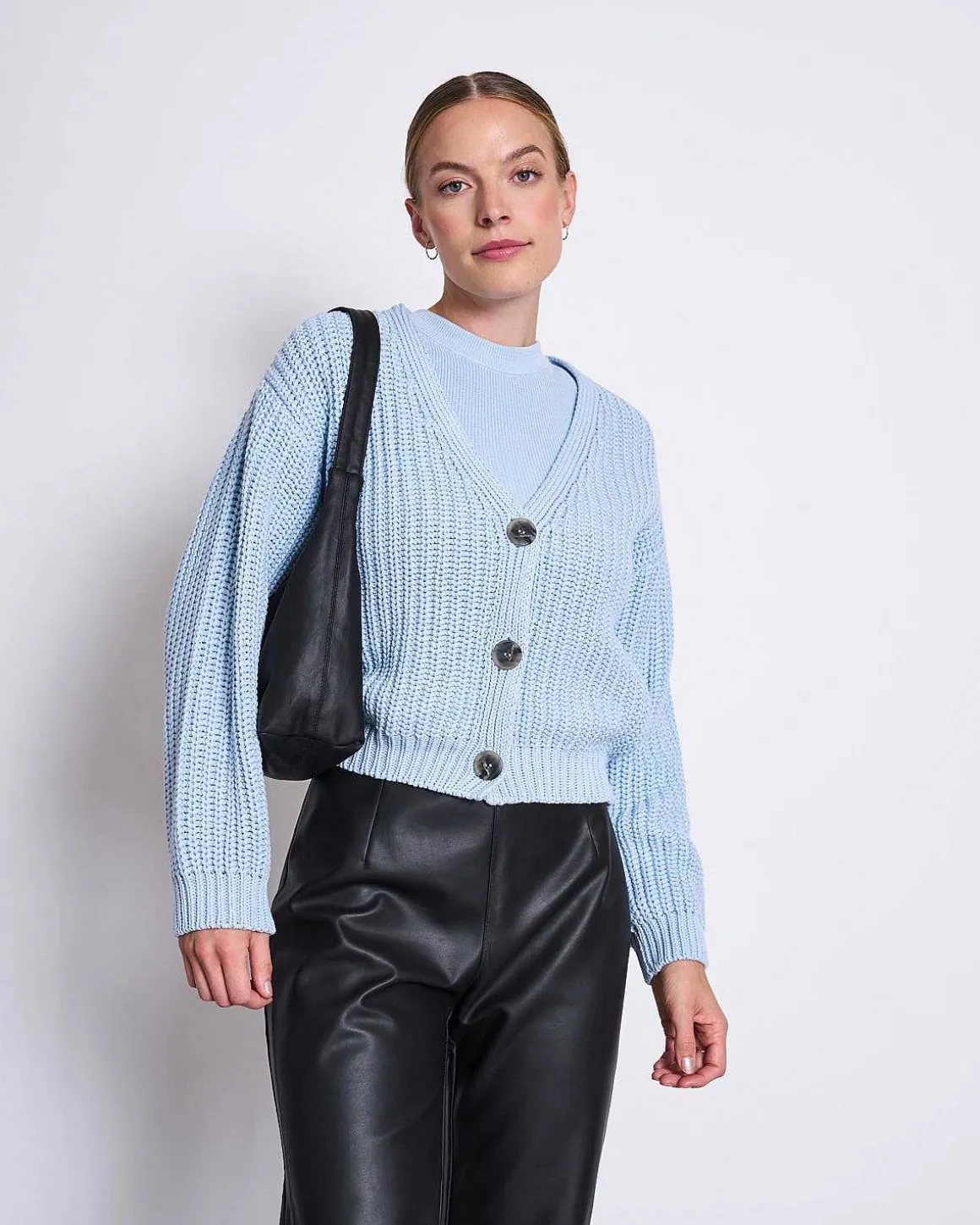 Chunky Cardigan Lena Sky Blue Gots