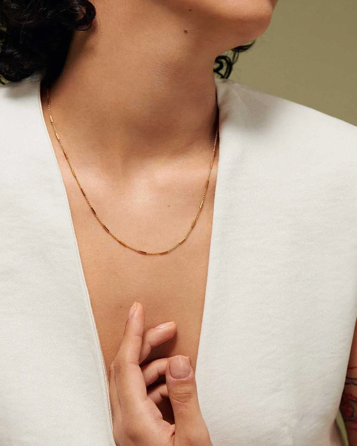 Dear Darling Berlin Delicate Necklace With Fine Bars Gold
