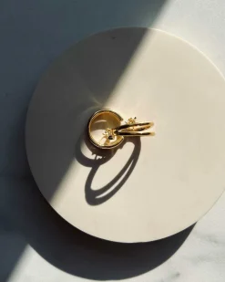 Dear Darling Berlin Double Hoop Earrings Gold