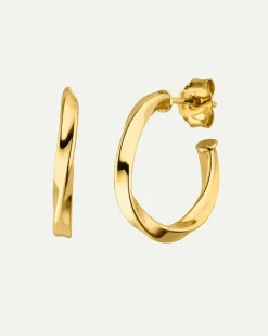 Dear Darling Berlin Elegant Twisted Hoop Earrings Gold