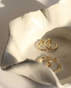 Dear Darling Berlin Essential Hoop Earrings Medium Gold