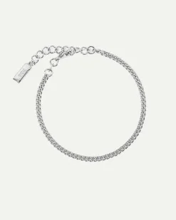 Dear Darling Berlin Fine Curb Chain Bracelet Silver