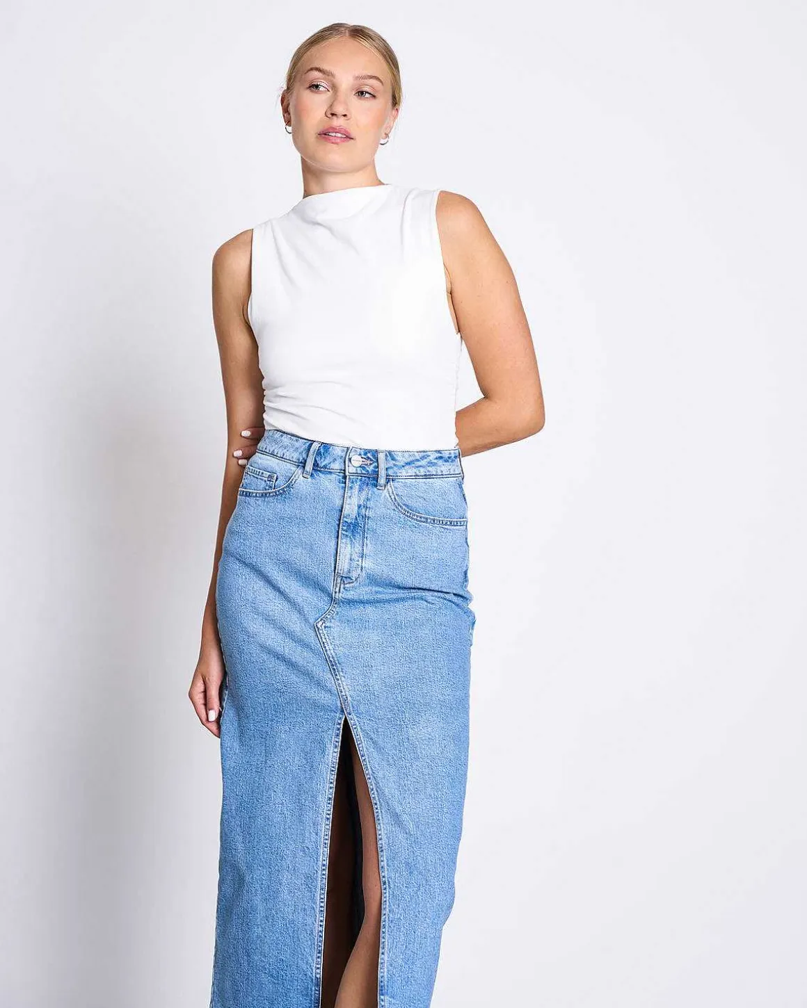 Denim Skirt Luce Light Blue