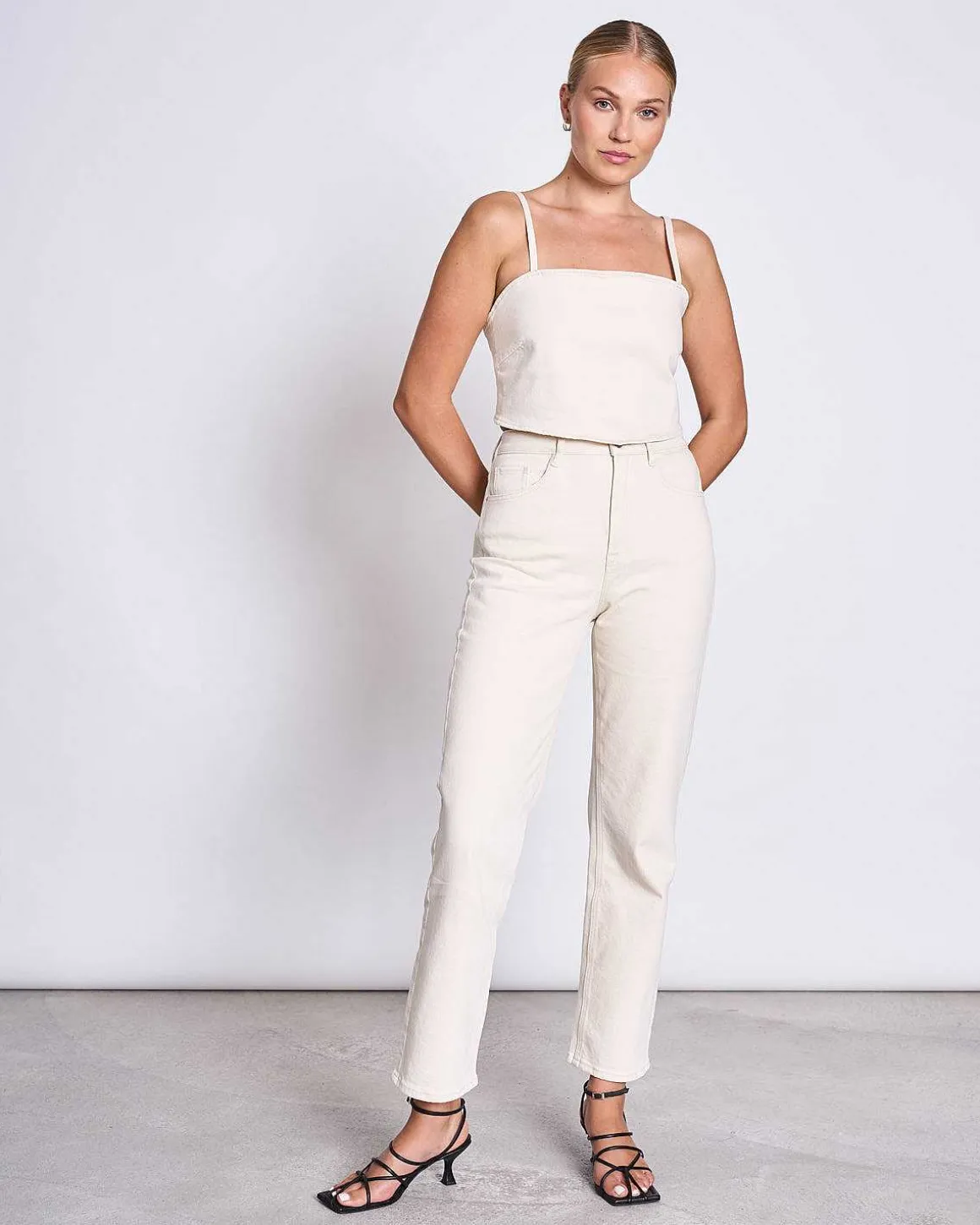 Denim Top Sera Ecru