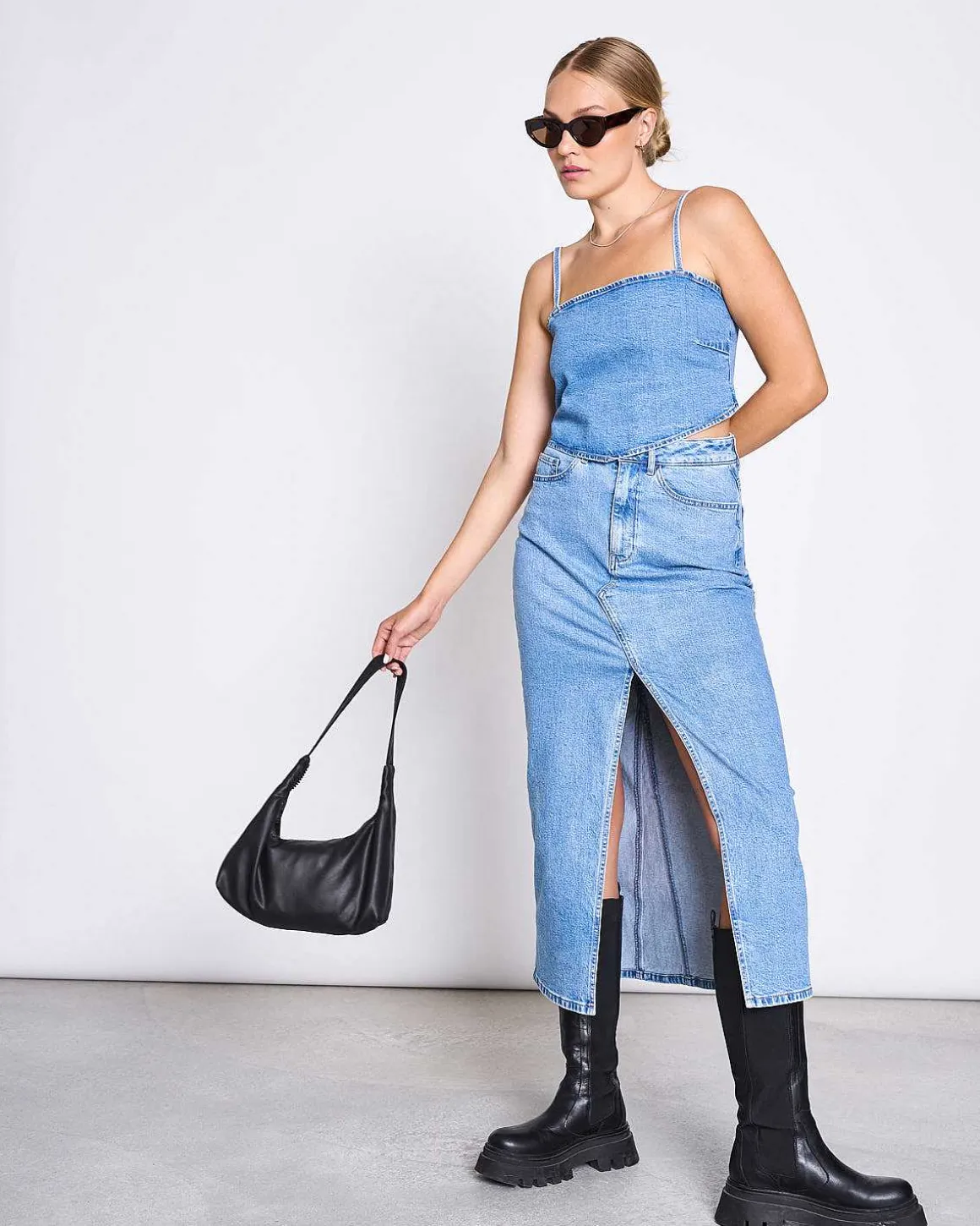 Denim Top Sera Light Blue