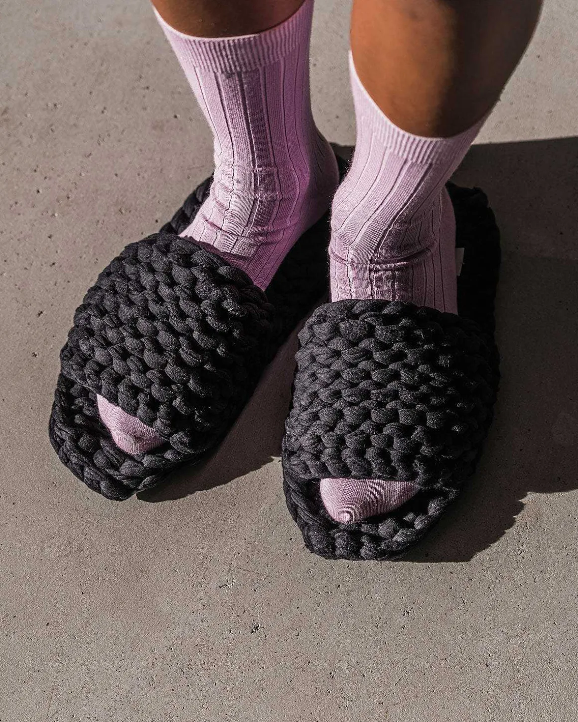 Knit Slippers Berlinette Black