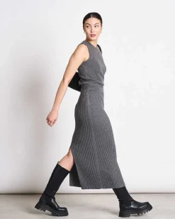 Knit Top Garda Dark Grey Gots