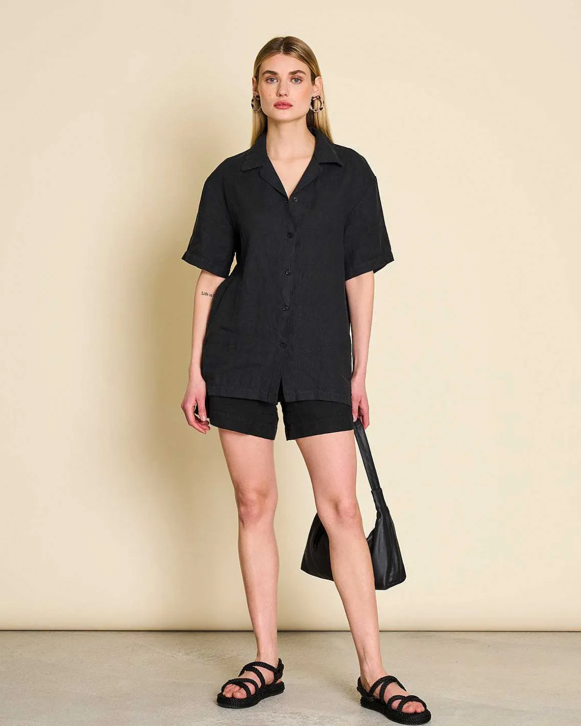 Linen Shirt Gent Black