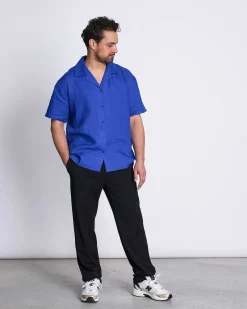 Linen Shirt Gent Blue For Men