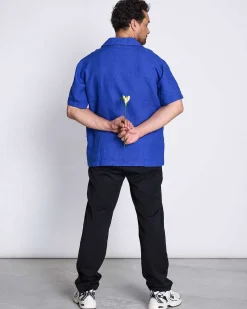 Linen Shirt Gent Blue For Men
