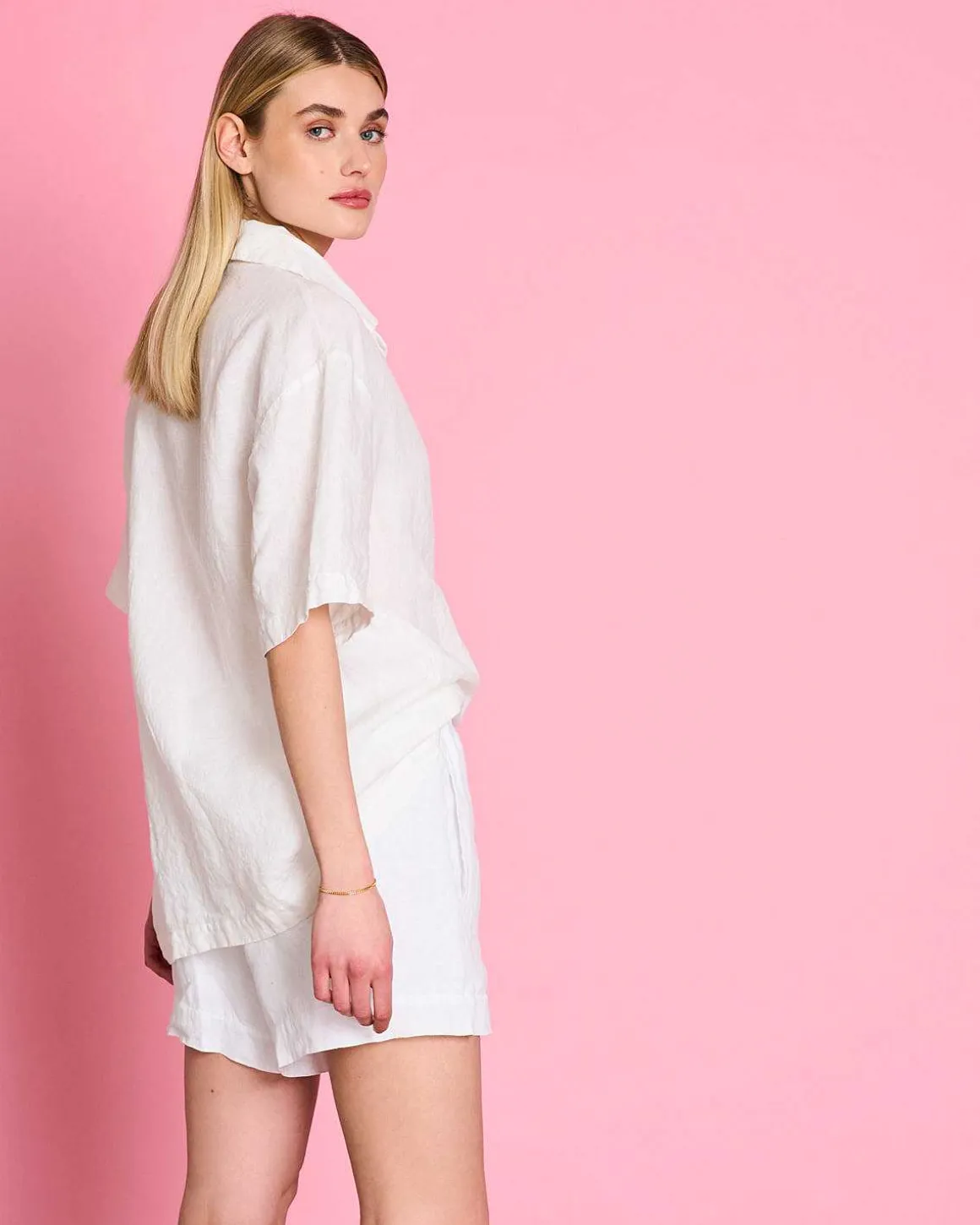 Linen Shirt Gent White