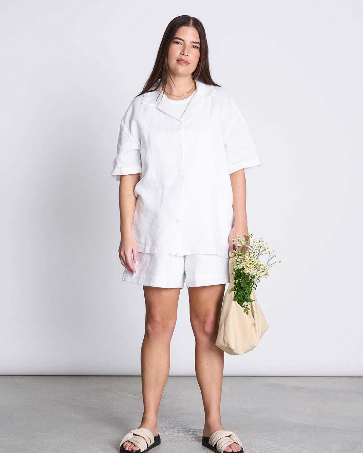 Linen Shirt Gent White