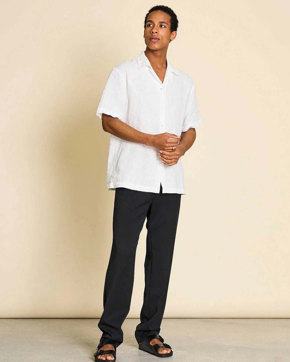 Linen Shirt Gent White For Men