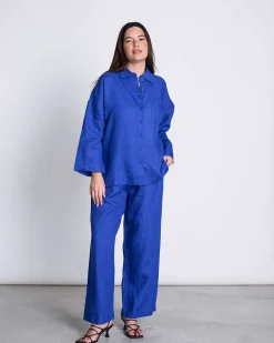 Linen Shirt Mons Blue