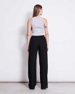 Lyocell Rib Pants Smilla Black