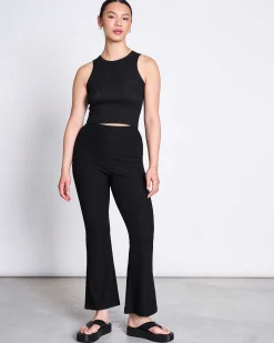 Lyocell Rib Tank Top Porto Black