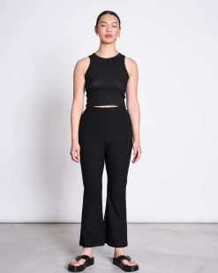 Lyocell Rib Tank Top Porto Black