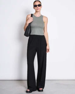 Lyocell Rib Tank Top Porto Sea Spray