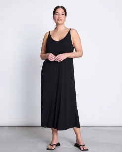 Midi Dress Triangle Black