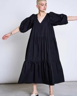 Midi Kleid Leiria Schwarz
