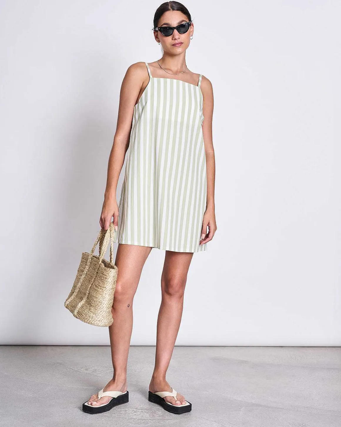 Mini Dress Alloa Pistachio Striped