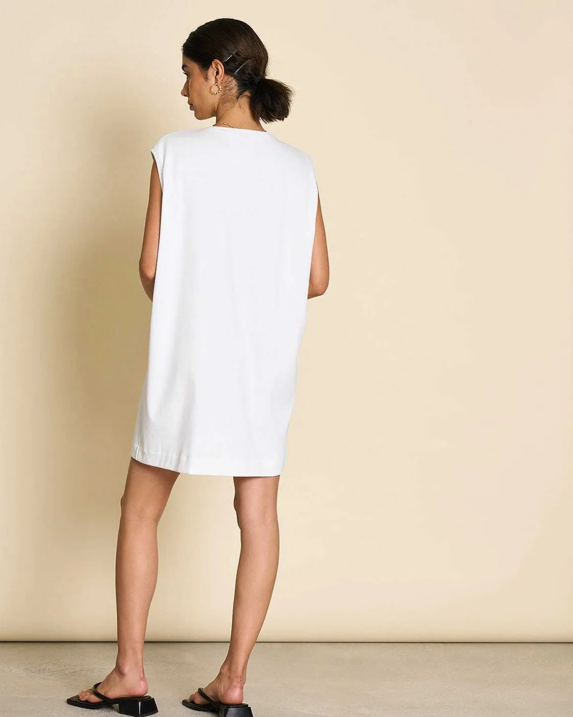 Mini Dress Nanita White Gots