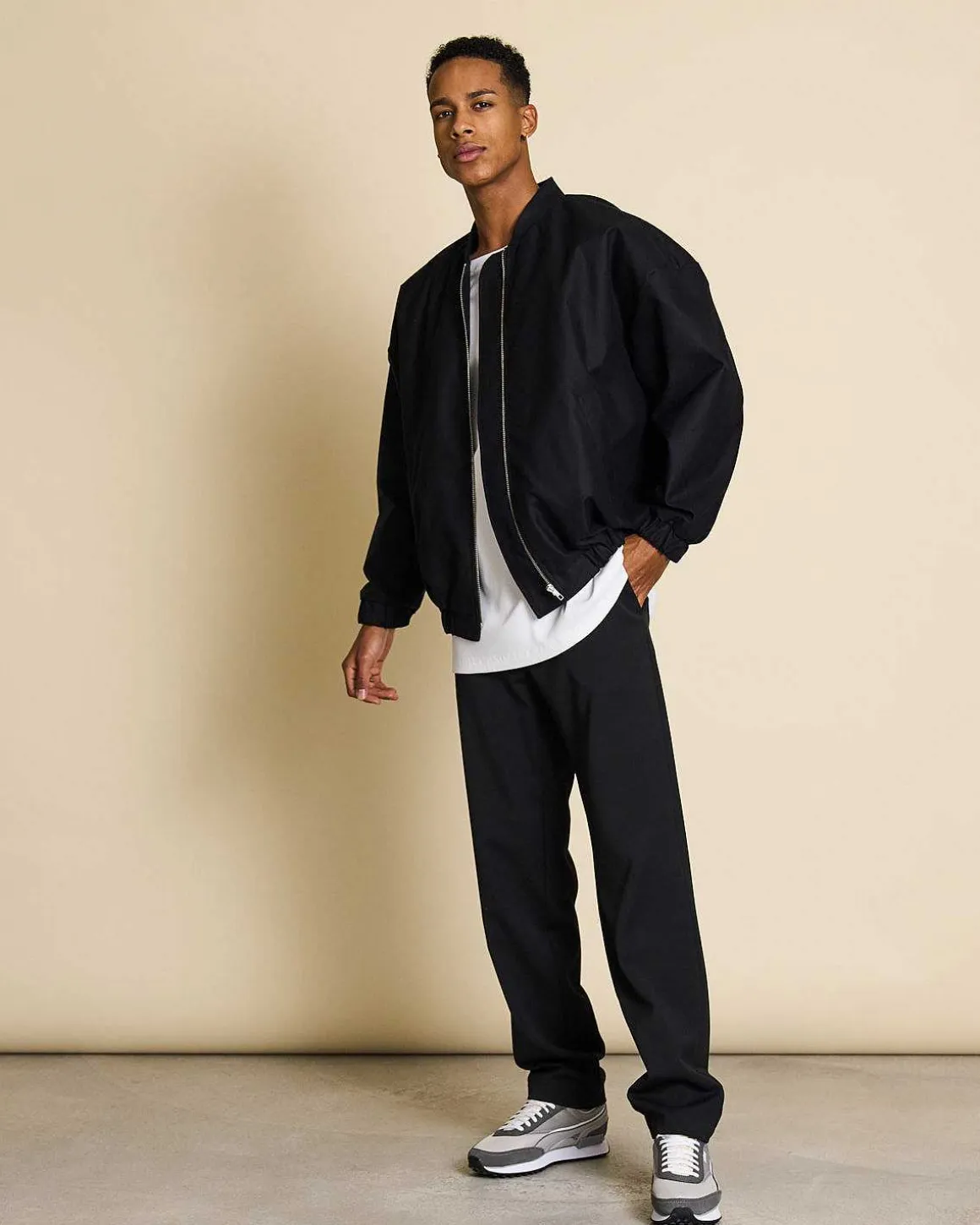 Oversized Blouson Tanaro Black For Men