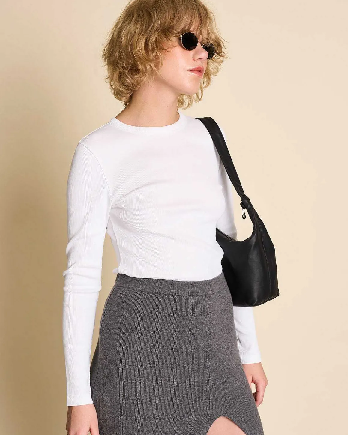 Rib Longsleeve Muri White Gots