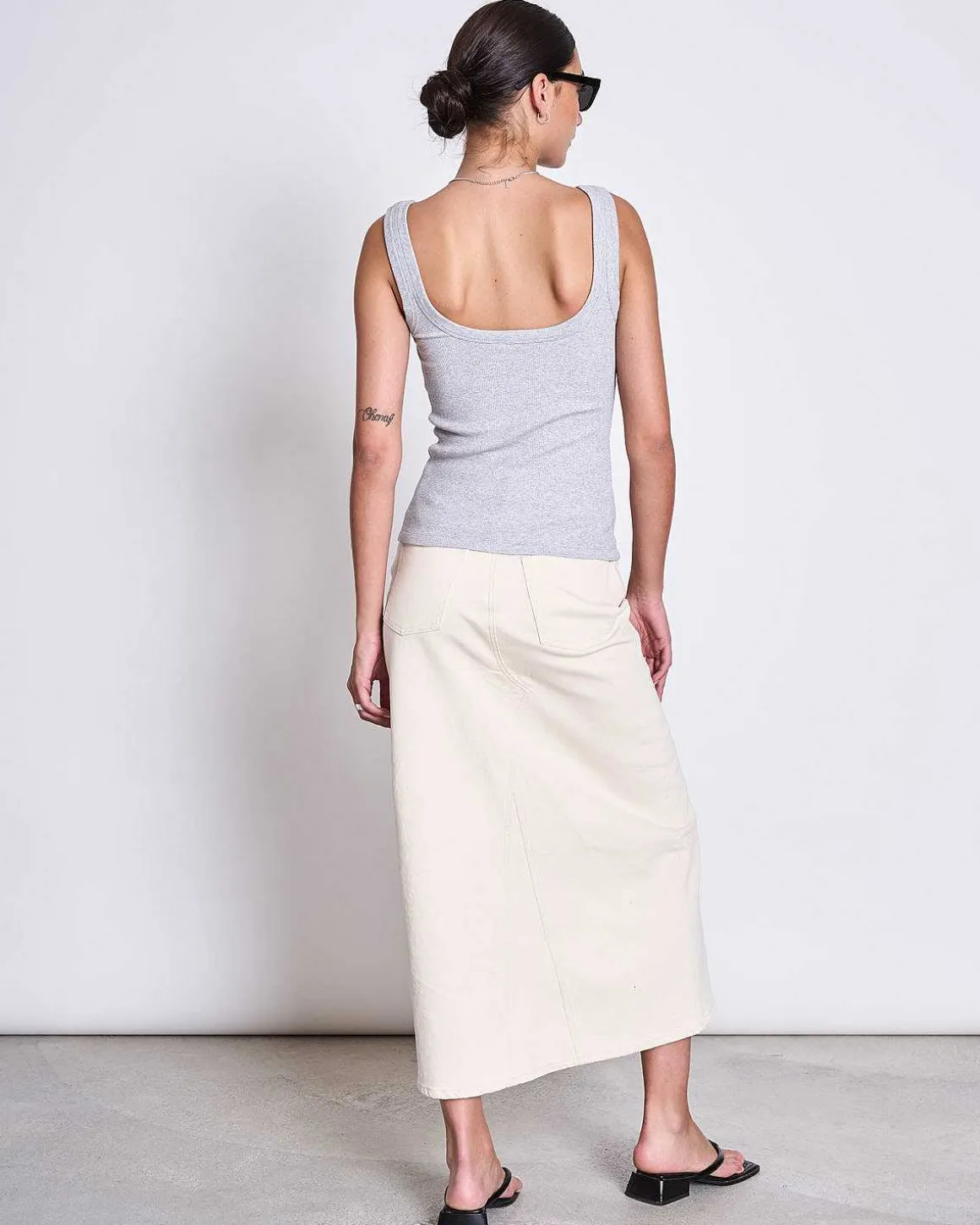 Rib Top Talli Light Grey Gots