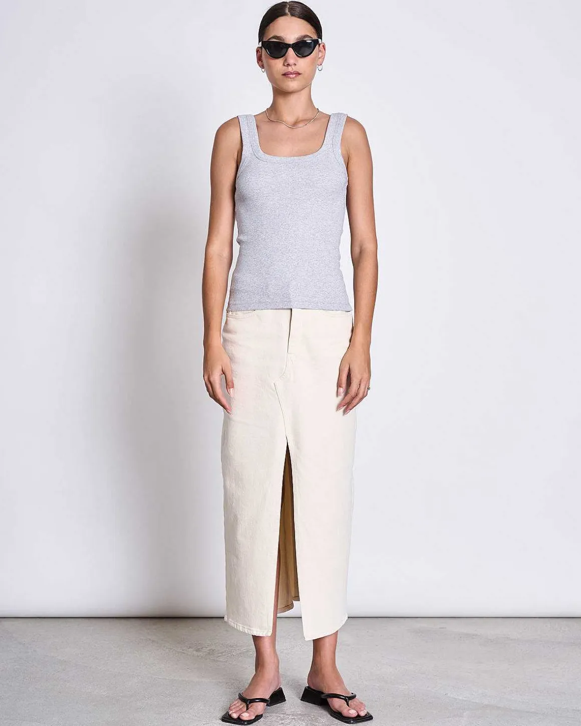 Rib Top Talli Light Grey Gots