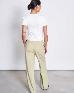 Rib T-Shirt Nile White Gots