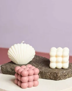 Shell Candle Ivory