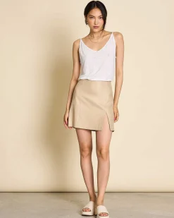 Slip Top Triangle Linen White Gots