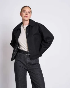 Slitted Wide Leg Jeans Selene Faded Black