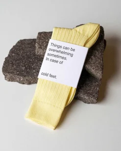 Socks Faded Lemon