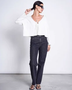 Straight Leg Jeans Alba Faded Black