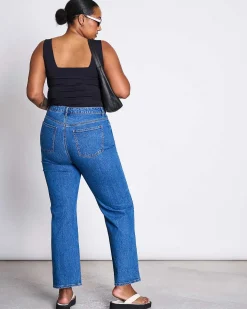 Straight Leg Jeans Alba Mid Blue