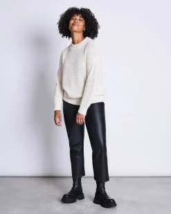 The Vegan Coated Pants Black