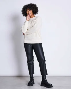 The Vegan Coated Pants Black