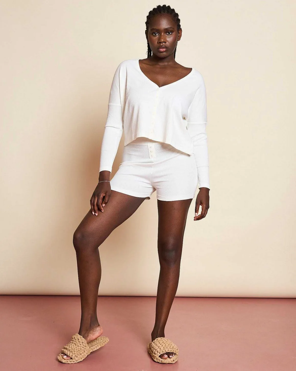 Tight Shorts Hekla Offwhite